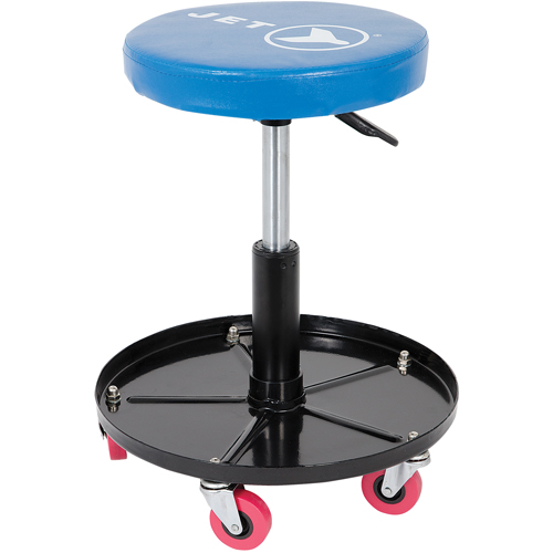 JMS-642A Si&egrave;ge roulant ajustable pour m&eacute;canicien, Vinyle, Bleu, Capacit&eacute; 300 lb Absolute Business Supply