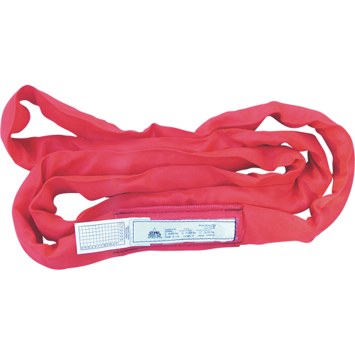 Round Slings, Red, 3" W x 6' L, 14000 lbs. Vertical Load Absolute Business Supply