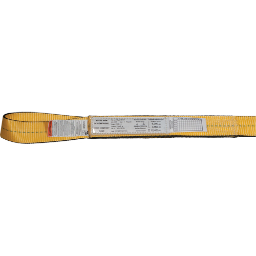 Nylon Slings, Double Ply, Double Eye, Type 3, 2" W x 3' L, 6200 lbs. Vertical Load Limit Absolute Business Supply