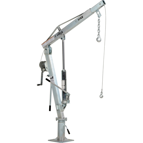 Winch Operated Truck Jib Crane, 500 lbs. (0.25 tons) Capacity, 99" Max. Clearance Absolute Business Supply