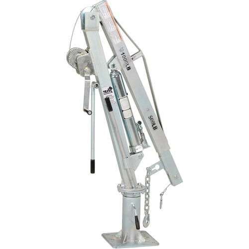 Winch Operated Truck Jib Crane, 500 lbs. (0.25 tons) Capacity, 99" Max. Clearance Absolute Business Supply