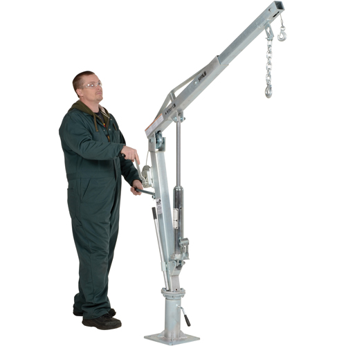 Winch Operated Truck Jib Crane, 500 lbs. (0.25 tons) Capacity, 99" Max. Clearance Absolute Business Supply