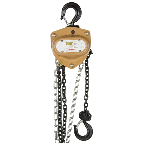Heavy-Duty Gold Series Chain Hoist, 10' Lift, 1000 lbs. (0.5 tons) Capacity, Alloy Steel Chain Absolute Business Supply