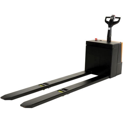Transpalette &eacute;lectrique motoris&eacute; a/plateforme &agrave; conducteur debout, Capacit&eacute; 4500 lb, 96" lo x 30" la Absolute Business Supply