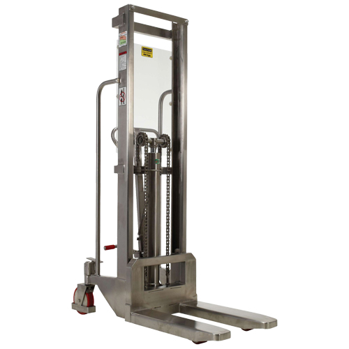 Hefti-Lift Load Stacker, Foot Pump Operated, 880 lbs. Capacity, 59" Max Lift Absolute Business Supply