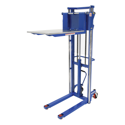 Hefti-Lift Load Stacker, Foot Pump Operated, 1500 lbs. Capacity, 63" Max Lift Absolute Business Supply