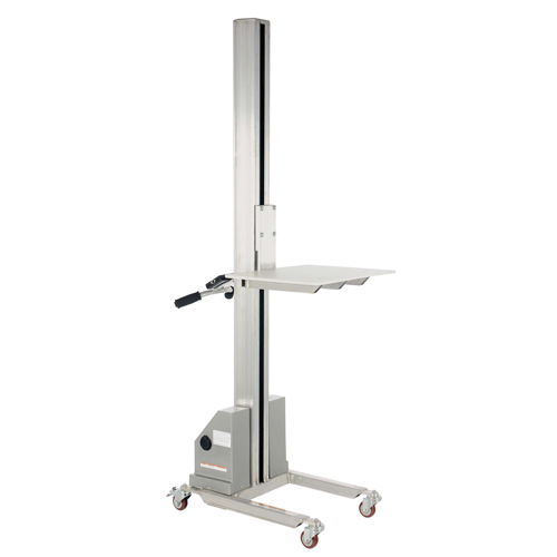 Quick Lift Stacker, Electric Operated, 125 lbs. Capacity, 72" Max Lift Absolute Business Supply