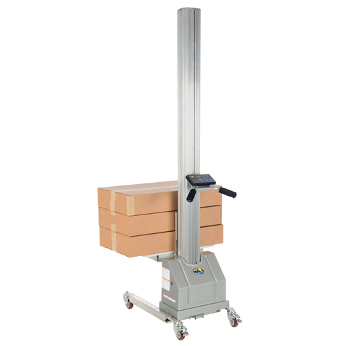 Quick Lift Stacker, Electric Operated, 125 lbs. Capacity, 72" Max Lift Absolute Business Supply