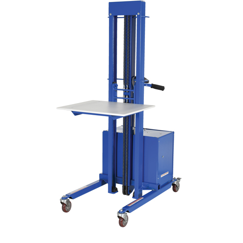 Quick Lift Stacker, Electric Operated, 400 lbs. Capacity, 57" Max Lift Absolute Business Supply