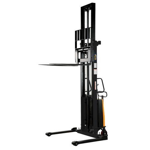 Fork Lift Stacker, Electric Operated, 2000 lbs. Capacity, 150" Max Lift Absolute Business Supply