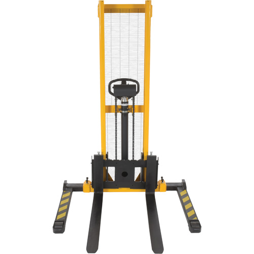 Manual Hydraulic Stacker, Hand Pump Operated, 2000 lbs. Capacity, 63" Max Lift Absolute Business Supply