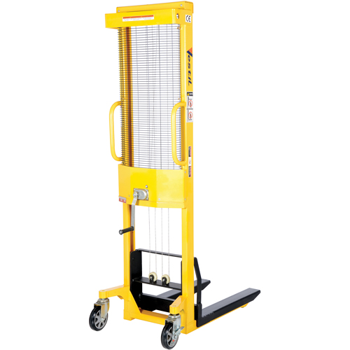 Manual Stacker, Hand Winch Operated, 770 lbs. Capacity, 60" Max Lift Absolute Business Supply