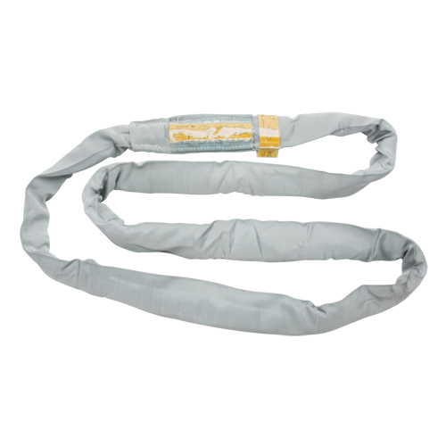 Polyester Round Sling, Grey, 4" W x 6' L, 32000 lbs. Vertical Load Absolute Business Supply