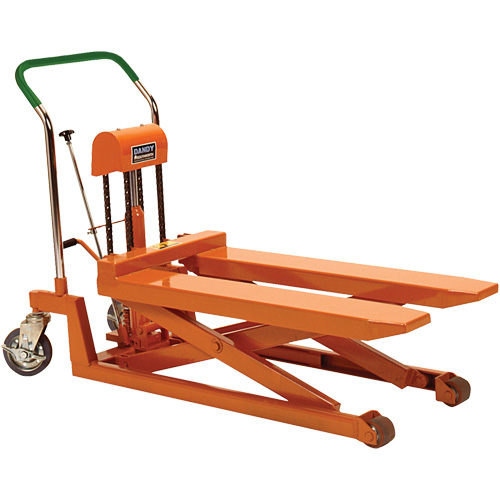 Table &eacute;l&eacute;vatrice &agrave; ciseaux et fourches Dandy Lift, 37,1" lo x 19,7" la, Acier, Capacit&eacute; 1100 lb Absolute Business Supply