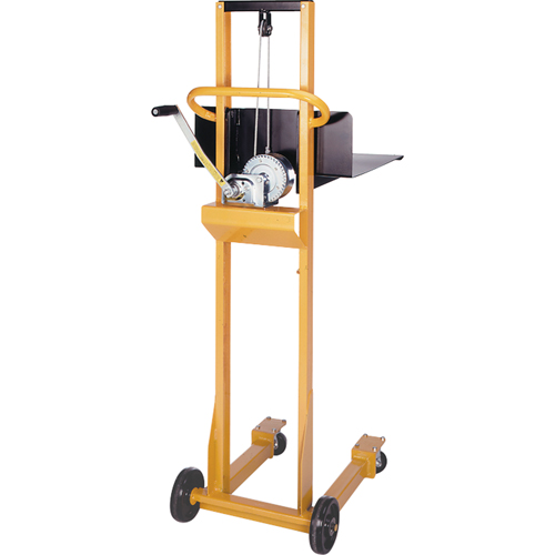Empileur &agrave; plateforme Easy-Lift, M&eacute;canisme Treuil manuel, Capacit&eacute; de 500 lb, Levage max de 52" Absolute Business Supply