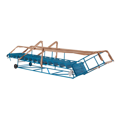 Escabeau roulant certifi&eacute; CSA avec marche verrouillable, 14 marches, Largeur de la marche 30", Hauteur de la plateforme 128", Acier Absolute Business Supply