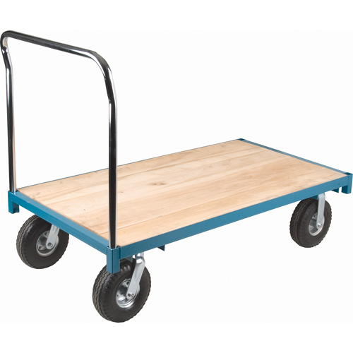 Heavy-Duty Platform Truck, 60" L x 30" W, 1200 lbs. Capacity, Pneumatic Casters Absolute Business Supply