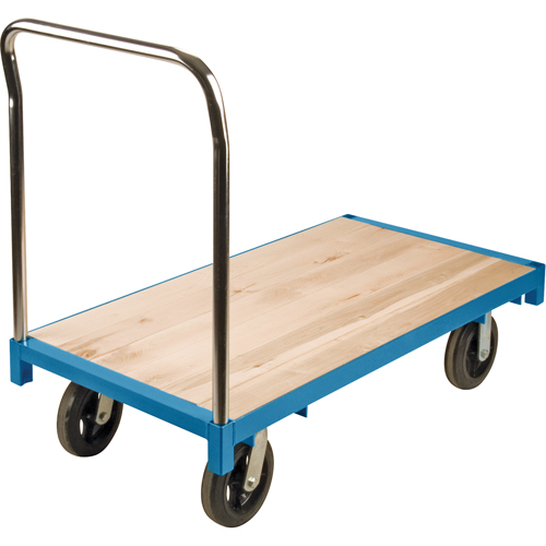 Heavy-Duty Platform Truck, 48" L x 24" W, 2000 lbs. Capacity, Rubber Casters Absolute Business Supply