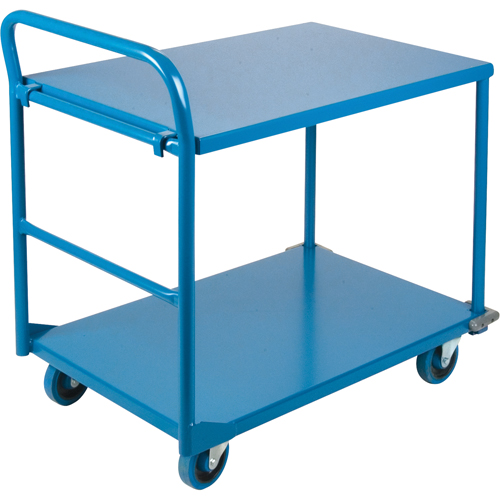 Shelf & Platform Truck, Steel, 24" W x 36" D x 40" H, 1300 lbs. Platform Capacity Absolute Business Supply