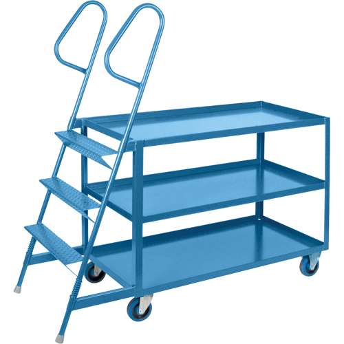 Chariots &agrave; cueillette, Acier, 24" la x 64" p, 3 tablettes, Capacit&eacute; 1200 lb Absolute Business Supply