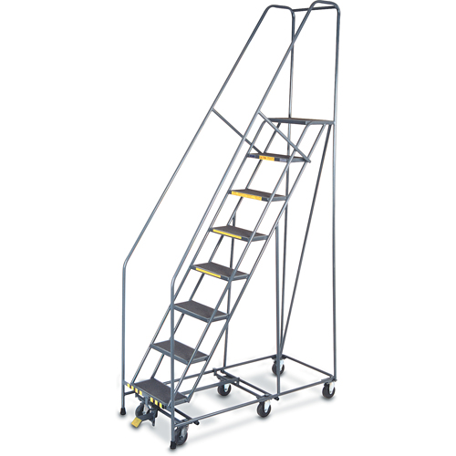 All Directional Ladders, 9 Steps, 24" Step Width, 90" Platform Height, Steel Absolute Business Supply