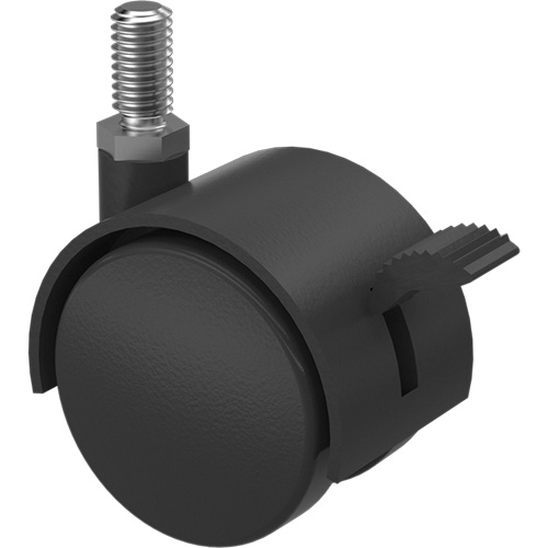 Roulette &agrave; roue double (s&eacute;ries 300/400), Pivotant avec frein, Diam&egrave;tre 2" (51 mm), Capacit&eacute; 75 lb (34 kg) Absolute Business Supply