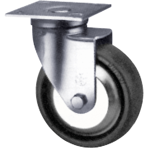 Heavy-Duty Caster, Rigid, 3" (76 mm), Solid Elastomer, 900 lbs. (408 kg.) Absolute Business Supply