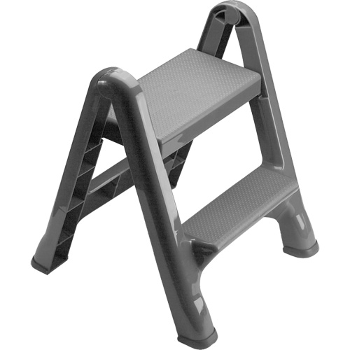 Escabeau repliable, 2 marches, 19-1/2" x 20-1/2" x Hauteur 22-3/4" Absolute Business Supply