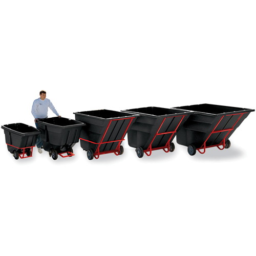 Tilt Truck, Polyethylene, 1-1/2 cu. yd., 1200 lbs. Load Capacity Absolute Business Supply