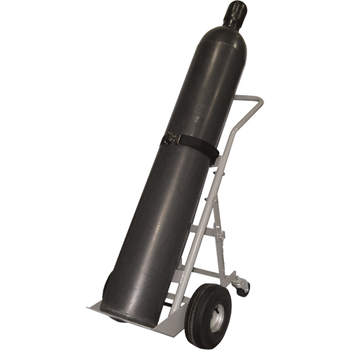 Four-Wheel Cylinder Hand Trucks, Pneumatic Wheels, 10" W x 8" L Base, 1000 lbs. Absolute Business Supply