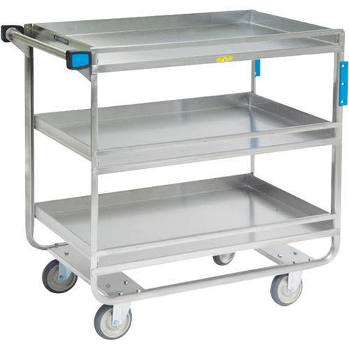 Chariots avec barres de retenue, 3 Tiers, 23" la x 37-1/4" h x 38-5/8" p, Capacit&eacute; 700 lb Absolute Business Supply