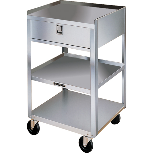Supports en acier inoxydable pour &eacute;quipement, 300 lb Capacit&eacute;, Acier inoxydable, 16-3/4" x la, 30-1/8" x ha, 18-3/4" p, 1 tirroirs Absolute Business Supply