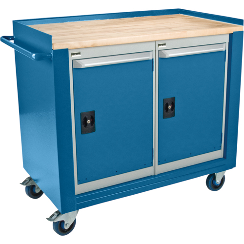 Industrial Duty Mobile Service Workbenches, Wood Surface Absolute Business Supply