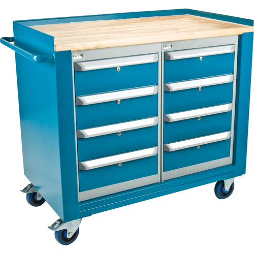 Industrial Duty Mobile Service Workbenches, Wood Surface Absolute Business Supply