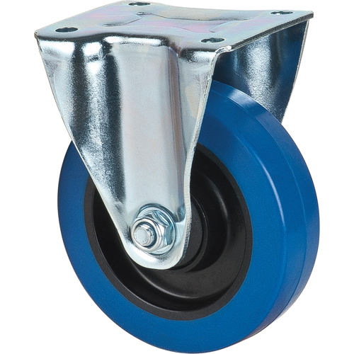 Blue Caster, Rigid, 5" (127 mm), Rubber, 400 lbs. (181 kg.) Absolute Business Supply