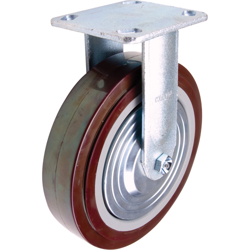 Roulette, Fixe, 8" (203,2 mm), Polyur&eacute;thane, 1000 lb (453,6 kg) Absolute Business Supply