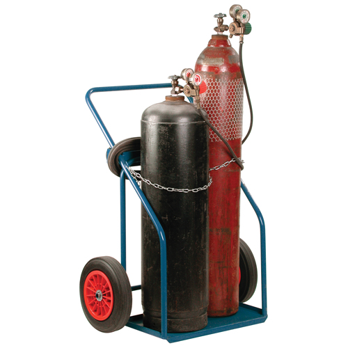 Gas Cylinder Carts, Rubber Wheels, 13" W x 25" L Base, 1000 lbs. Absolute Business Supply