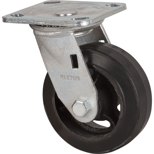 Roulette moul&eacute;, Pivotant, 5" (127 mm), Caoutchouc, 440 lb (199 kg) Absolute Business Supply