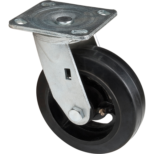 Mold-on Caster, Swivel, 6" (152.4 mm), Rubber, 550 lbs. (249 kg.) Absolute Business Supply