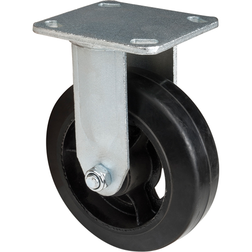 Mold-on Caster, Rigid, 6" (152.4 mm), Rubber, 550 lbs. (249 kg.) Absolute Business Supply