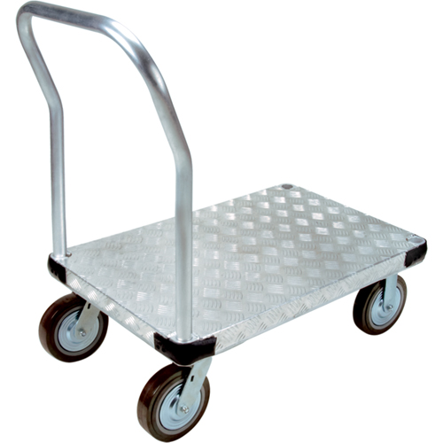 Chariots &agrave; plateforme en aluminium, 24" la x 48" lo, 4000 lb cap, Roues Polyur&eacute;thane Absolute Business Supply