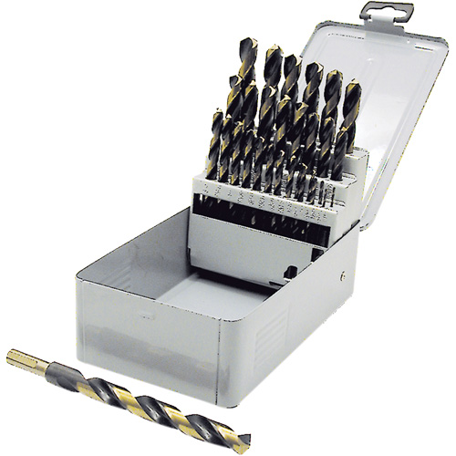 Jeu de forets &agrave; queue r&eacute;duite de premi&egrave;re qualit&eacute; JET-KUT B & G BG29RS, 29 morceaux, Acier rapide Absolute Business Supply