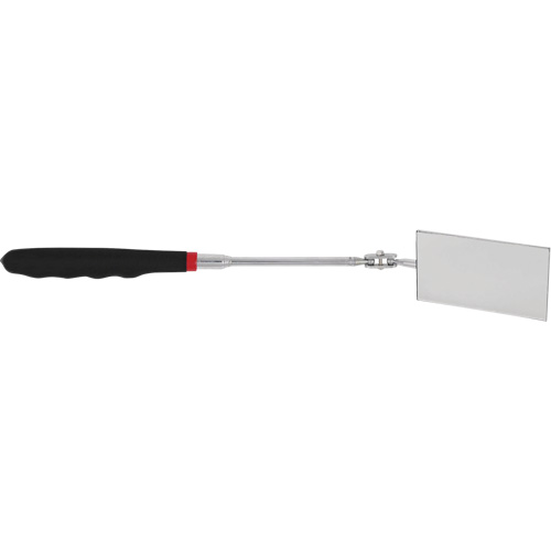 Large Face Telescopic Mirror, 2-1/8" H x 3-3/8" W, Rectangular, 11" - 15-1/2" Handle Absolute Business Supply