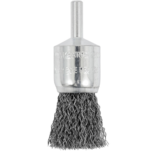 Brosse coupelle sertie mont&eacute;e sur tige, 3/4", Fils 0,012", Tige 1/4" Absolute Business Supply