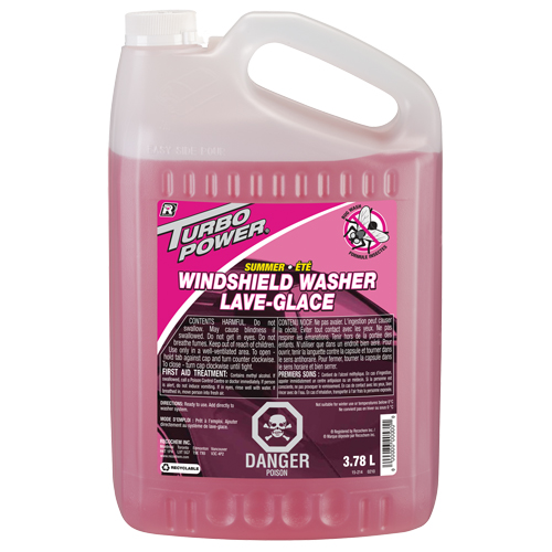 Liquide lave-glace d'&eacute;t&eacute; Turbo Power avec nettoyant pour taches d'insectes, Cruche, 3,78 L Absolute Business Supply