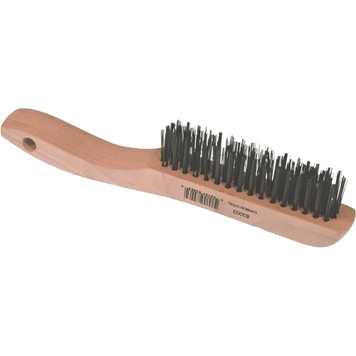 Brosse m&eacute;tallique &agrave; fils courts, Acier, 4 x 16 rangs de fils, Longueur 10" Absolute Business Supply