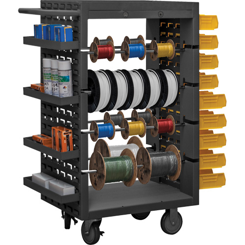 &eacute;tag&egrave;res mobiles &agrave; huit montants pour mat&eacute;riaux bobin&eacute;s, Acier, 8 Montants, 18-1/8" la x 46-1/16" h x 32-1/4" p, Capacit&eacute; de 1200 lb Absolute Business Supply