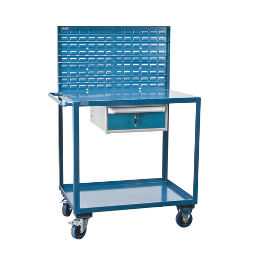 Mobile Service Cart, 2 Tiers, 24" W x 57" H x 40" D, 1200 lbs. Capacity Absolute Business Supply