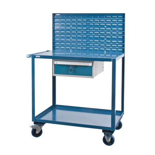 Mobile Service Cart, 2 Tiers, 24" W x 57" H x 40" D, 1200 lbs. Capacity Absolute Business Supply