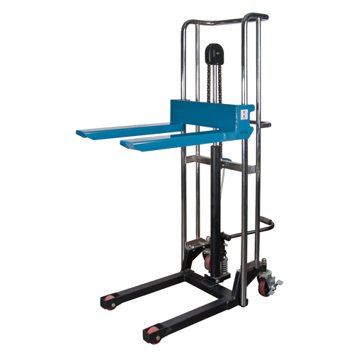 Hydraulic Platform Lift Stacker, Foot Pump Operated, 880 lbs. Capacity, 60" Max Lift Absolute Business Supply